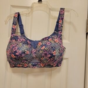 Cacique Floral Women's Bra in Blue and Pink